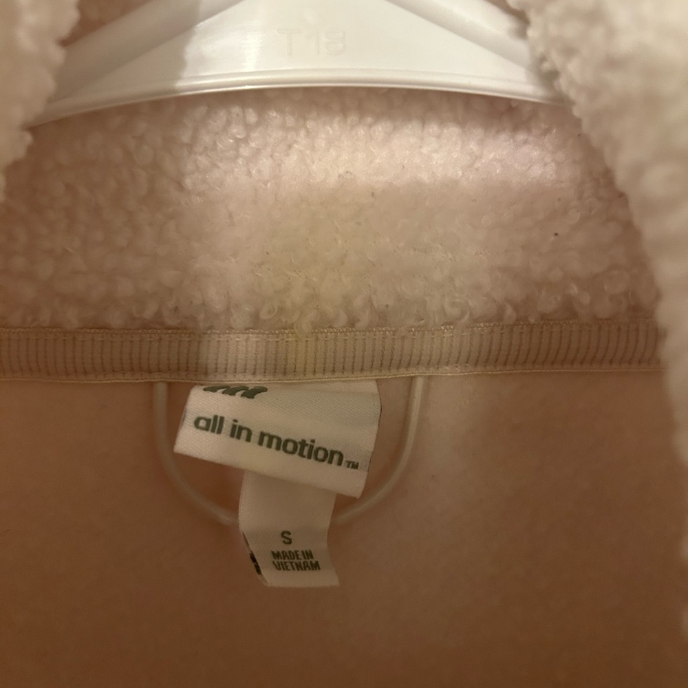 All In Motion White Fleece Jacket - Picture 3 of 5